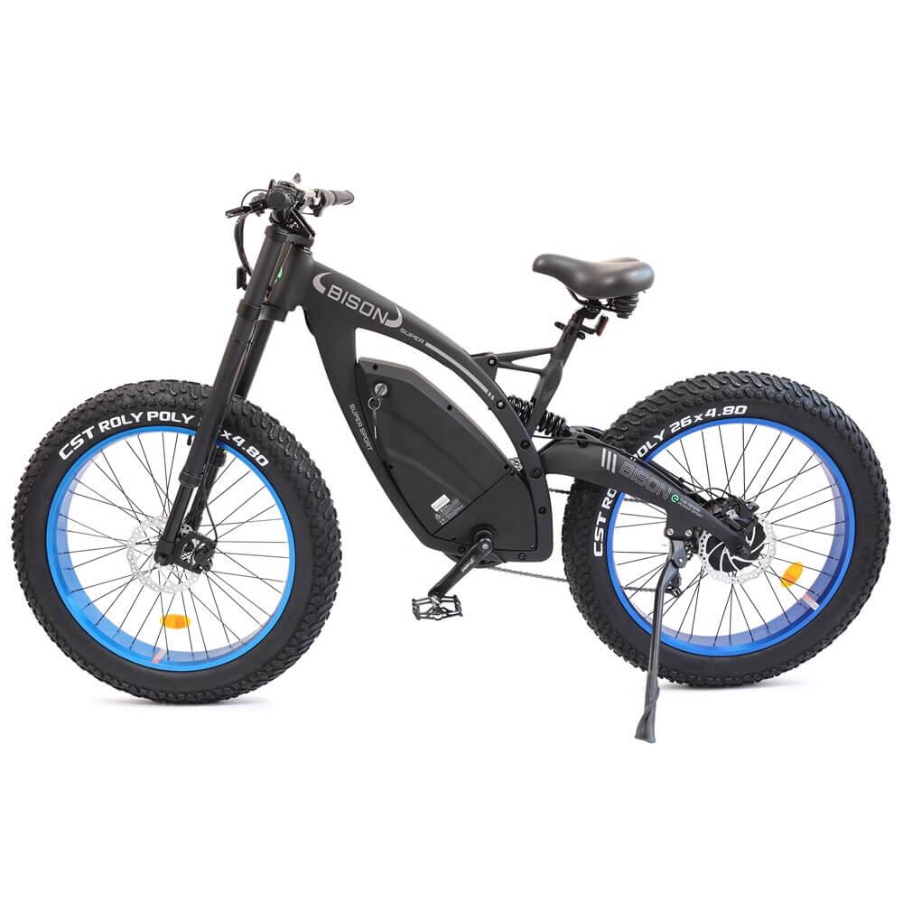 Ecotric1000W big fat tire ebike Bison-Matte Black