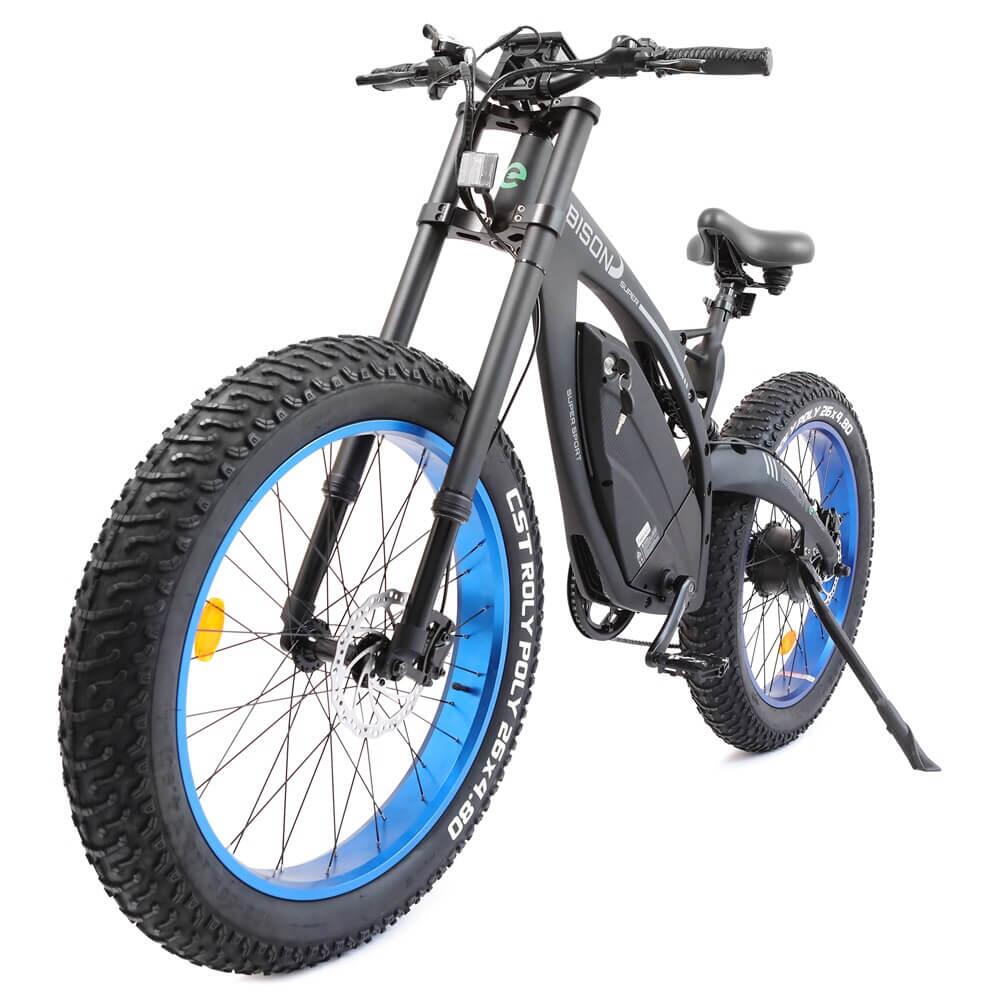 Ecotric1000W big fat tire ebike Bison-Matte Black