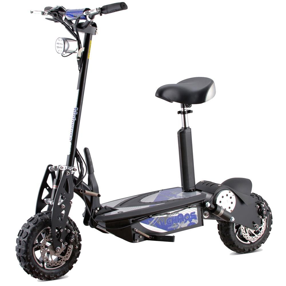 MotoTec Chaos 2000W 60V Electric Scooter Black