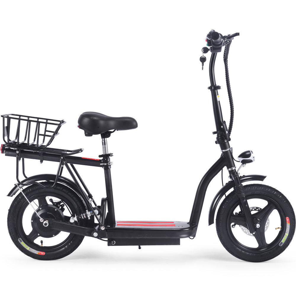 MotoTec Cruiser 48V 350W Lithium Electric Scooter Black