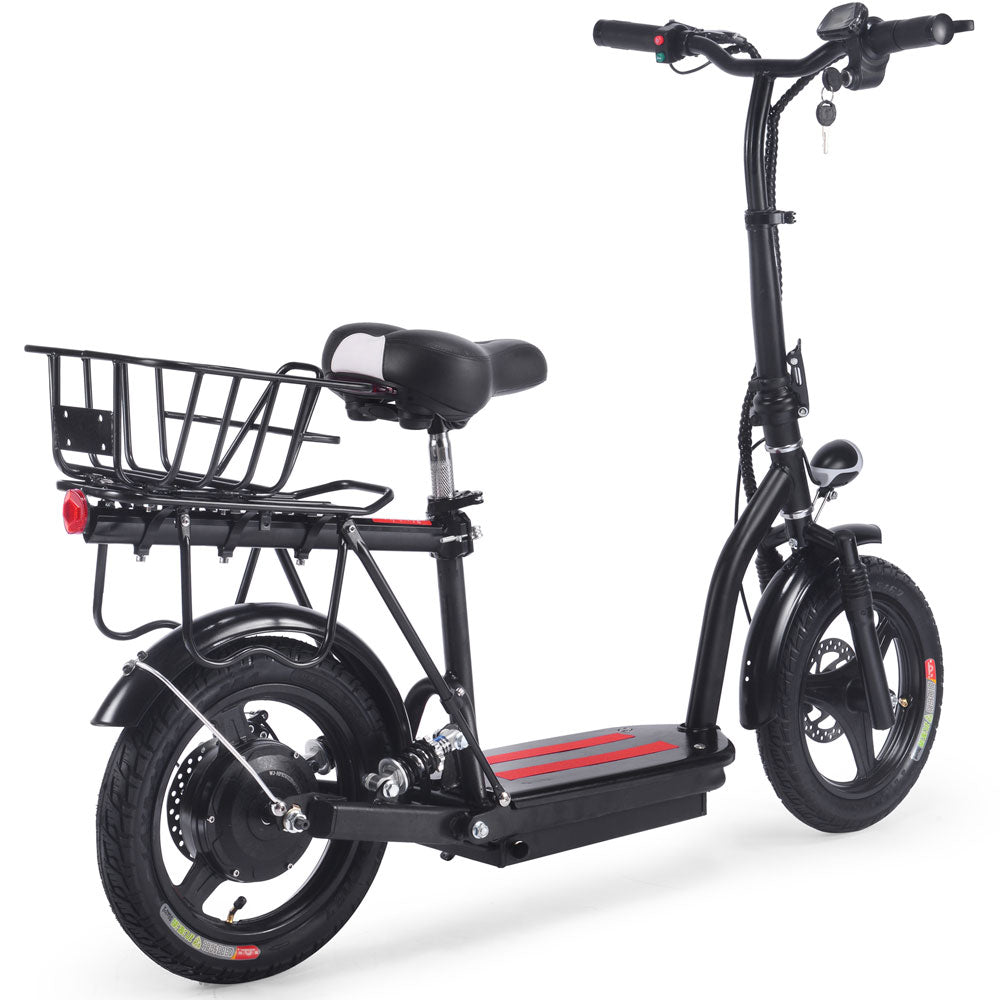 MotoTec Cruiser 48V 350W Lithium Electric Scooter Black