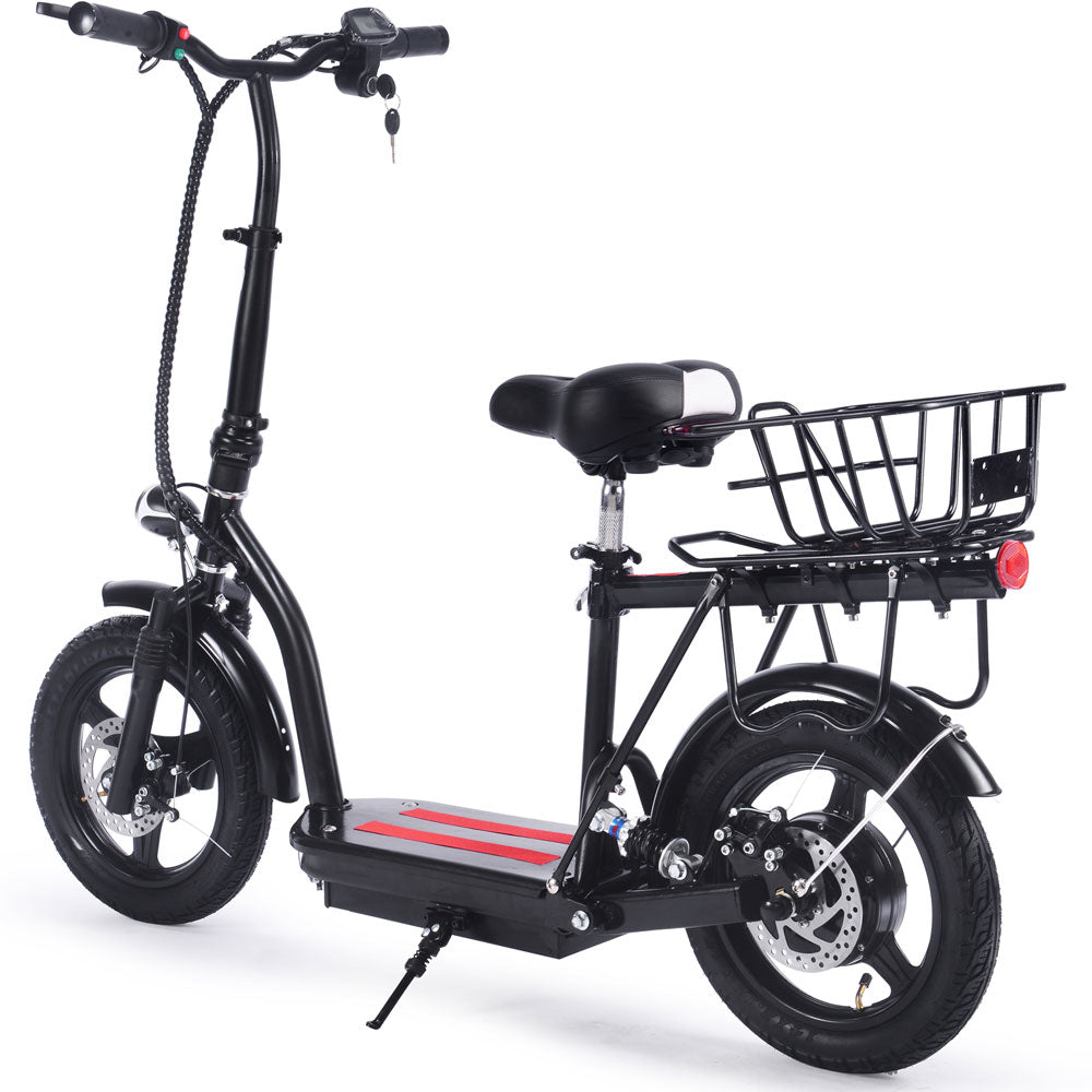 MotoTec Cruiser 48V 350W Lithium Electric Scooter Black