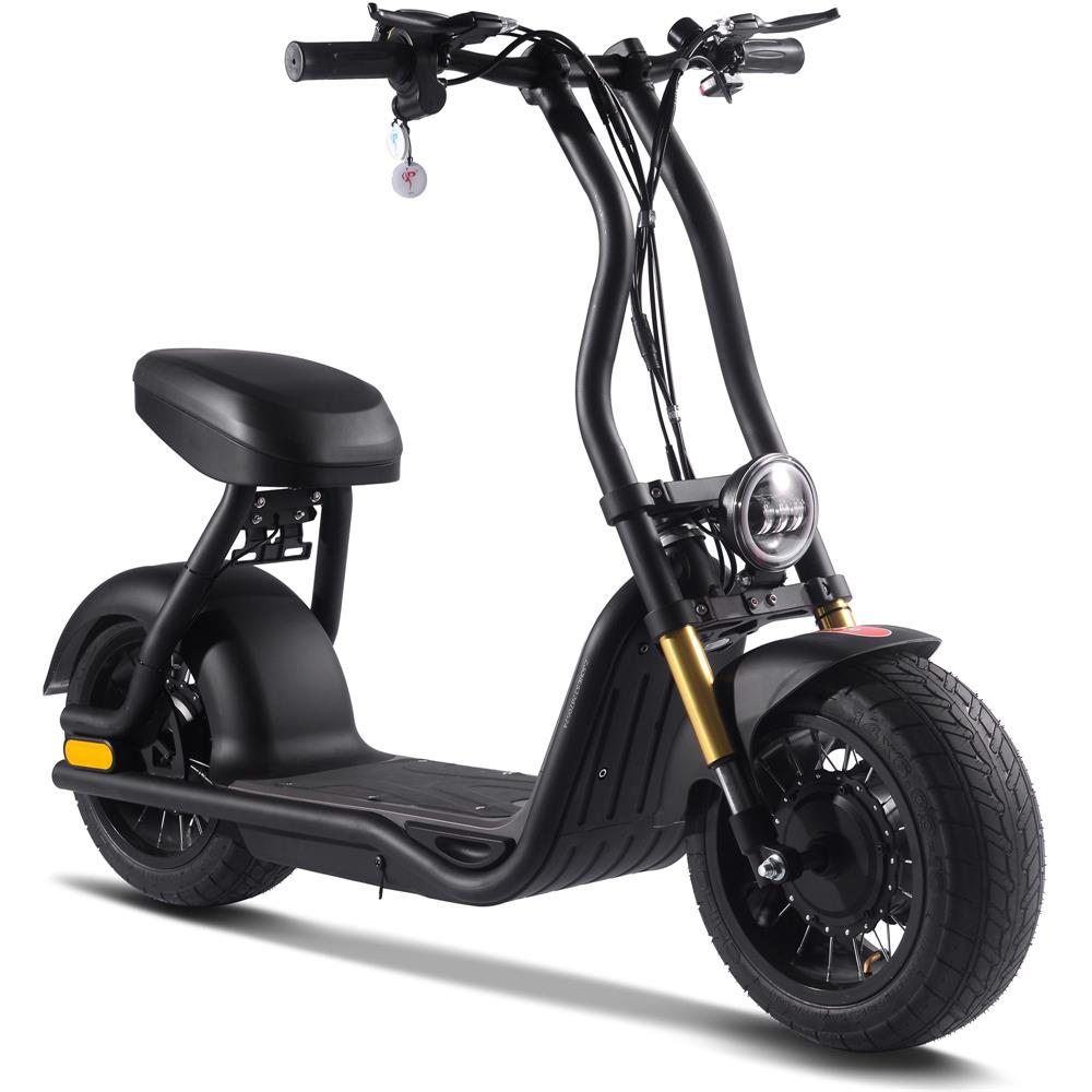 MotoTec Diablo 48V 1000W Lithium Electric Scooter Black