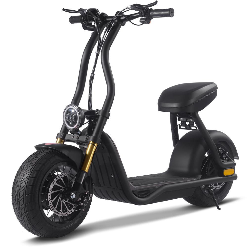 MotoTec Diablo 48V 1000W Lithium Electric Scooter Black