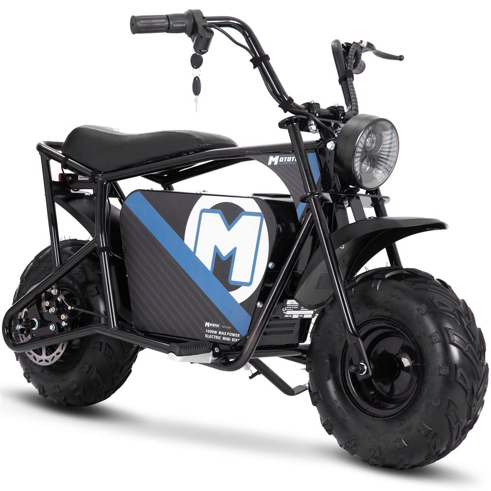 MotoTec 48V 1000W Electric Mini Bike Black