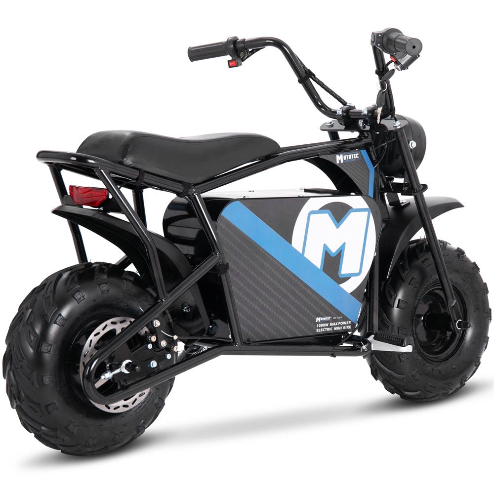 MotoTec 48V 1000W Electric Mini Bike Black