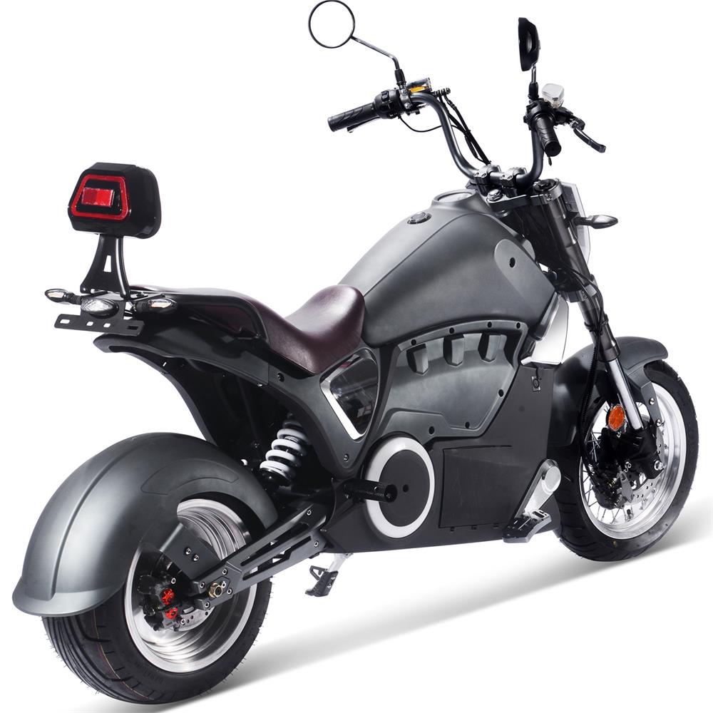 MotoTec Typhoon 72V 30ah 3000W Lithium Electric Scooter Gray