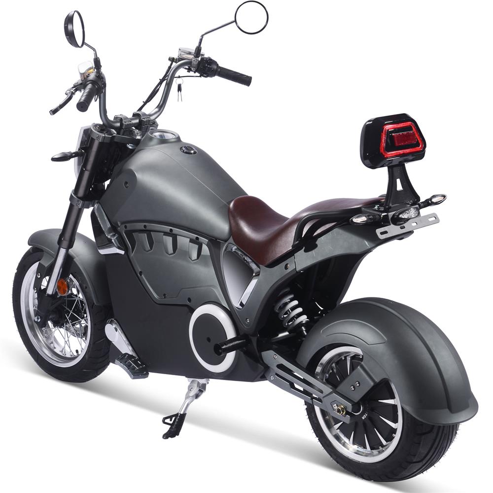 MotoTec Typhoon 72V 30ah 3000W Lithium Electric Scooter Gray