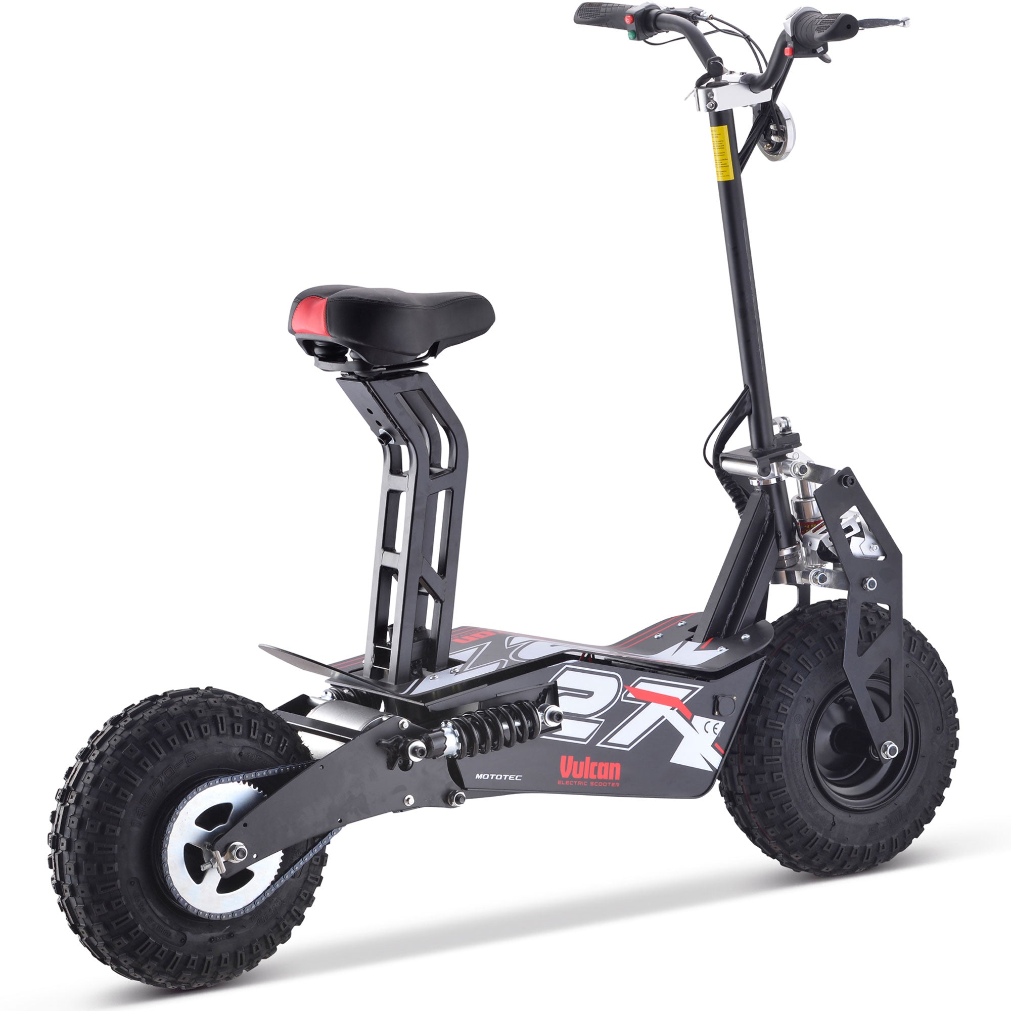 MotoTec Vulcan 48V 1600W Electric Scooter Black