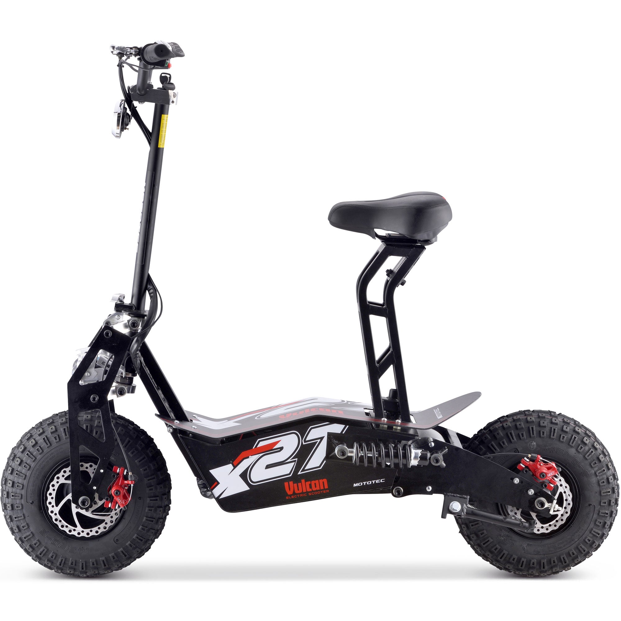 MotoTec Vulcan 48V 1600W Electric Scooter Black