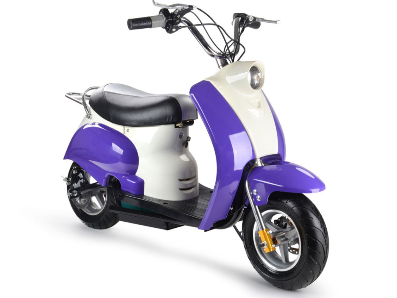 MotoTec 24V Electric Moped Purple