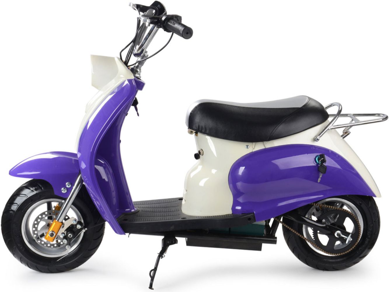 MotoTec 24V Electric Moped Purple