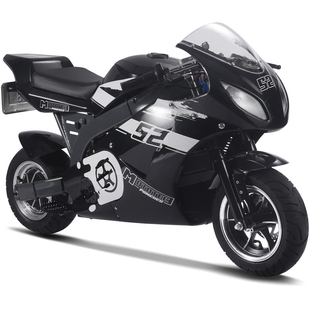 MotoTec 48V 1000W Electric Superbike Black