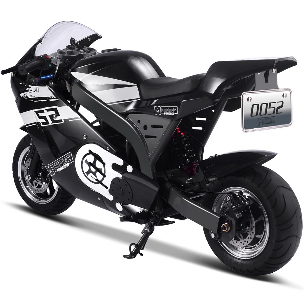 MotoTec 48V 1000W Electric Superbike Black